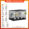 VEVOR 30Inch Flight Bird Cage Stackable Divided Small Animal Cage for Kinds of Birds Pet Travel Birdcage with Handle and Perches