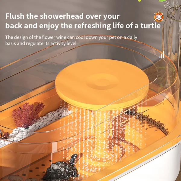 Water and land landscape turtle tank household tabletop ecological tank self circulating Special water tank for turtle breeding