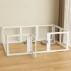 Pet Fence Fully Transparent Houses Acrylic Large Dog Fence Indoor Dog House.Large Space Dog Crate Double Suction Cup Design