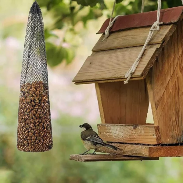 6pcs Long Mesh Bag No Missing Hanging Wild Bird Food Bird Socks Mesh Bag Feeder For Goldfinch Hummingbird And Small Tray Feeder