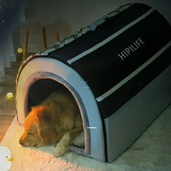 Four Seasons Universal Dog Kennel Removable Washable Dog House Winter Warm Dogs Bed House Type Pet Supplies Large Dogs Houses M