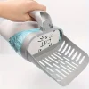 Easy Use Cat Litter Scoop with Waste Bag Holder, Durable Plastic Litter Box Cleaner for All Cat Breeds, Essential Pet Supplies T