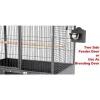Extra Large Stackers Heavy Duty Wrought Iron Breeder Parrot Aviary Bird Breeding Rolling Cage with Side Nest Doors