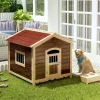 Outdoor Balcony Puppy Villa Solid Wood Dog House 4 Seasons Universal Kennels pet Supplies Waterproof Cats Litter Dogs Cages