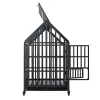 Heavy Duty Dog Cage with Roof Rust-Resistant Steel Locking Casters Feeding Door Ideal for Medium & Large Dogs Dog House Kennel