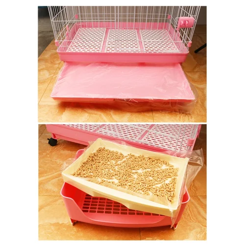 100 Sheets Rabbit Cage Urine Pad Guinea Pig Bunny Mat Disposable Liners Leak Proof Easy Pet Cage Bottom Film Puppy Pee