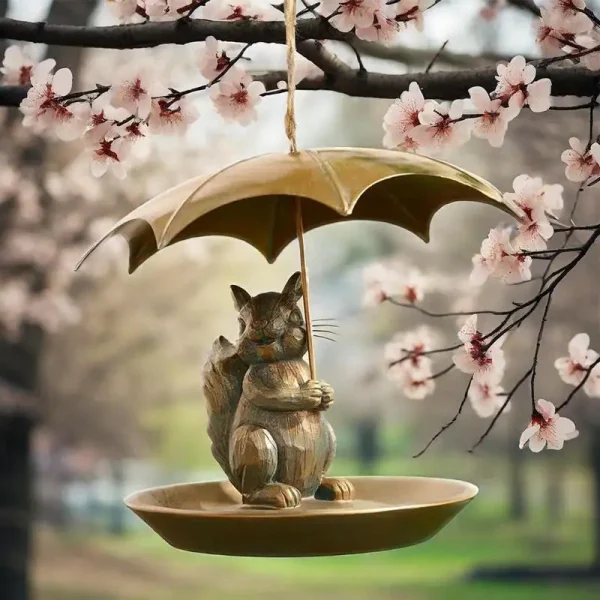 Bird Feeder With Umbrella Holding Umbrella Design Hummingbird Feeder All-Weather Exquisite Garden Yard Decorations Hummingbird