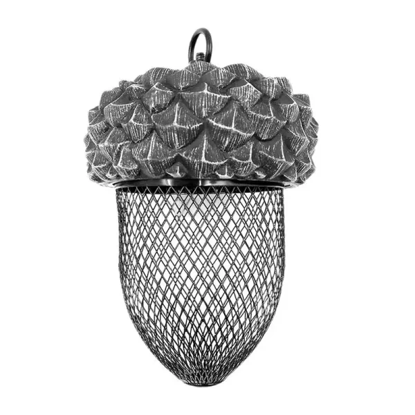 Acorn Bird Feeder Metal Bird Feeder Acorn Resin Craft Natural Bird Feeding Accessories Hanging Bird House Mesh Wildfinch Feeder