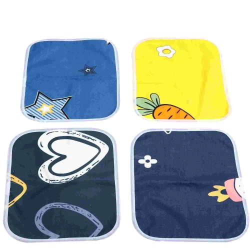 4 Pcs Guinea Pig Pad Washable Pet Pee Pads Hamster Liner Rabbit Oversized for Small Animals Cage Ecological Cotton Liners Mats