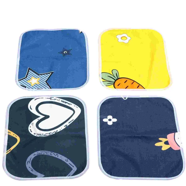 4 Pcs Guinea Pig Pad Washable Pet Pee Pads Hamster Liner Rabbit Oversized for Small Animals Cage Ecological Cotton Liners Mats