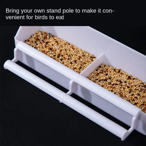 Food Dish Plastic Hanging Bird Feeder Feeding Bowl Cage Cup Water Drinker