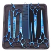 Purple Dragon Dog Grooming Scissors Kit 7" 6.5" Stainless Pet Curved Scissors Thinning Scissors Straight Shears Chunker Z3002