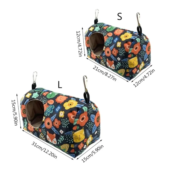 Parrot Nest Hammock Happy Snuggle Hanging Tent Winter Warm House Small Animal Hideaway for Hamsters Budgies Conures