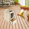 bird feed sieve blower with filter wooden assembly box grain Splitter Shell Separator Chaff Blowing Machine Bird Food SkinBlower