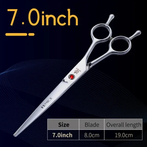 Fenice Stainless Steel 7/7.5/8 inch Curved Scissors Pet Dog Grooming Scissors Pets Hair Cuttings Shears ножницы tijeras t