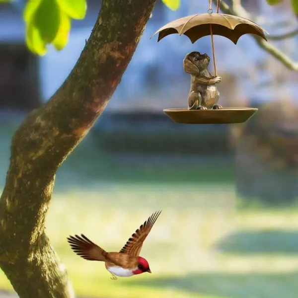 Bird Feeder With Umbrella Holding Umbrella Design Hummingbird Feeder All-Weather Exquisite Garden Yard Decorations Hummingbird