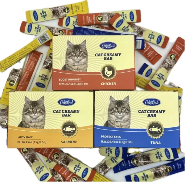 Hot sale Cat Treat Strips Cat Snack Bar Pet Creamy Bar for Cats Wet Pet Food OEM ODM