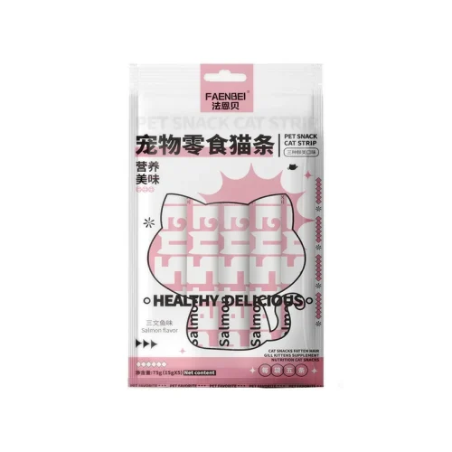 Pet Snacks Cat Strips Young Cat Wet Food Pack Nutrition Chicken Cod Salmon Formula Mixed Flavor Cat Liquid Snacks