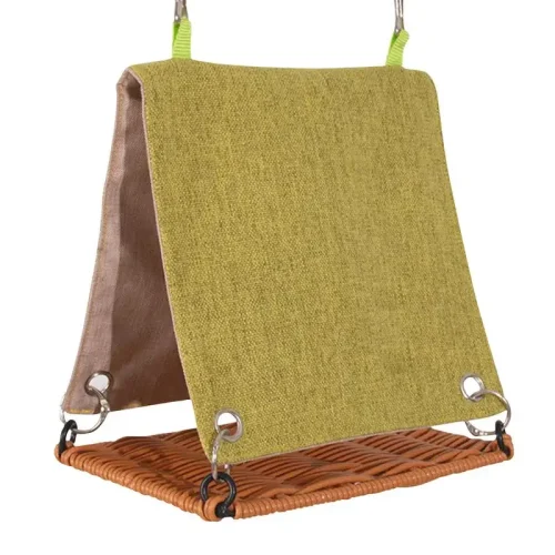 Bird House Parrot Sleeping Bed Scratch Resistant Imitate Rattan Swing Cage Accessory For Lovebirds Parakeet Cockatiels Budgies