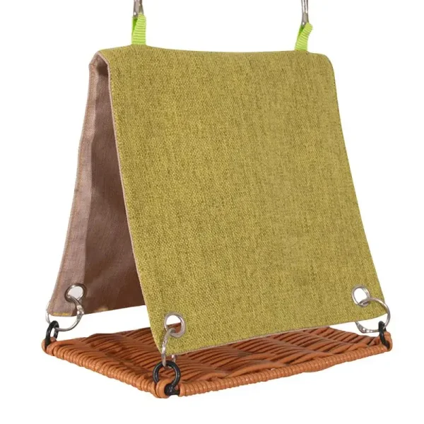 Bird House Parrot Sleeping Bed Scratch Resistant Imitate Rattan Swing Cage Accessory For Lovebirds Parakeet Cockatiels Budgies