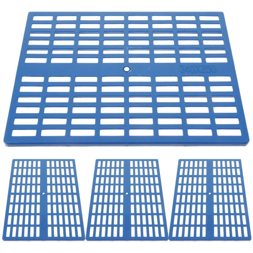 4pcs Cage Mat Rabbit Floor Mats Rest Blue Plastic Small Animal Plastic Rabbit Cage Mat Feet Pad Bunny House Hamster Accessories