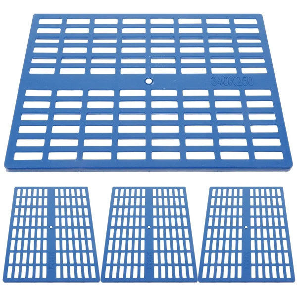 4pcs Cage Mat Rabbit Floor Mats Rest Blue Plastic Small Animal Plastic Rabbit Cage Mat Feet Pad Bunny House Hamster Accessories