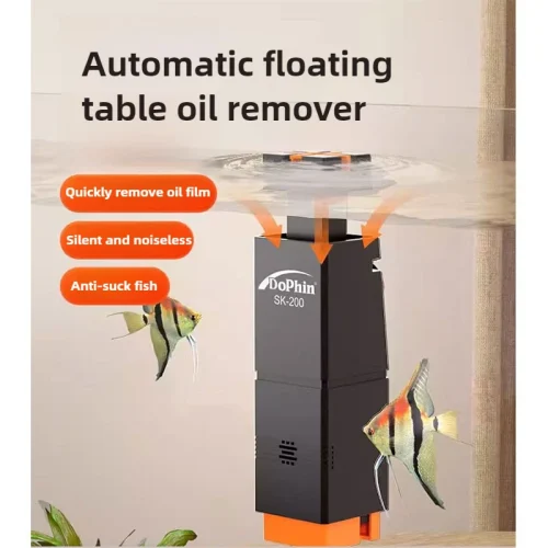 Miniature Motorized Mini Aquarium Surface Skimmer Ultra Quiet Floating Oil Processor free 1 universal plug