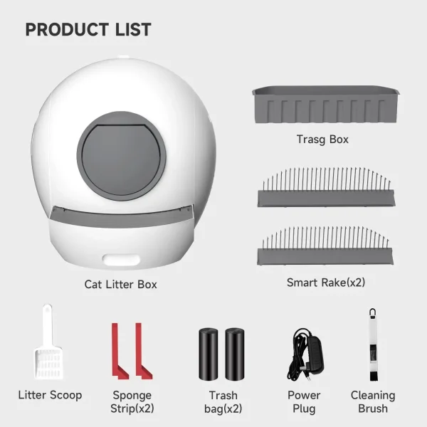 -warehouse shipping large automatic Cat Litter Toilet Furniture auto smart intelligent self cleaning cat litter box