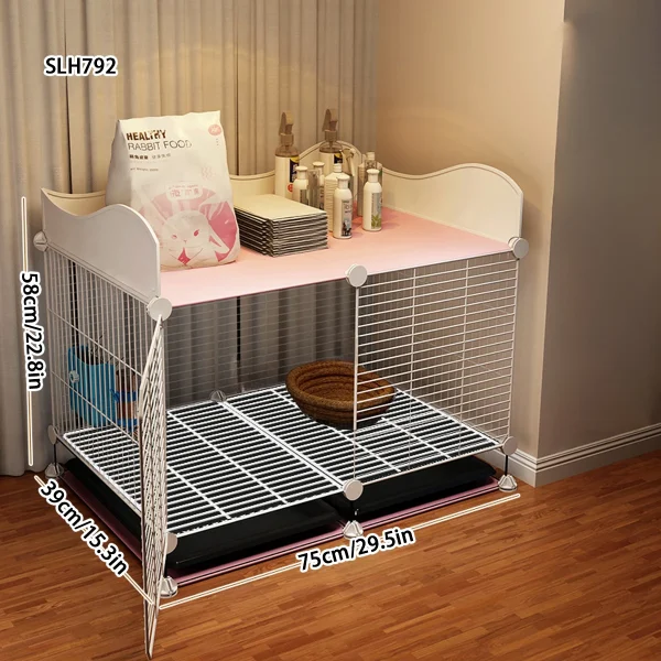 Encrypted Rabbit Cage Indoor Special Household with Anti-Spray Baffle Guinea Pig Guinea Pig Large House Large Space