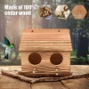 Wooden Bird House Natural Wood Birds Nest Outdoor Hanging Bird Parrot Breeding Cage Pet Bedroom Accessories Decoration New