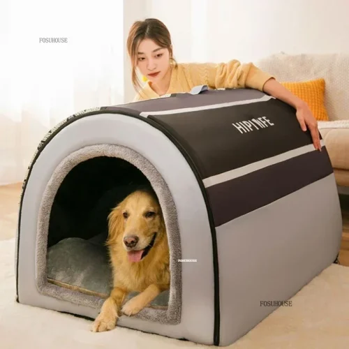Four Seasons Universal Dog Kennel Removable Washable Dog House Winter Warm Dogs Bed House Type Pet Supplies Large Dogs Houses M