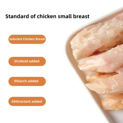 Cat Snack Pet Snacks Dog Cat Feed Food Steamed Chicken Breast Nutrition Pet Vacuum Instant Chicken Small Breast Pet Supplies