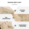 Wooden Bird House Pet Bird Nest Hanging Sleeping Nest Bird Nest Box Garden Decor Wooden Bird Nest Nest Decoration