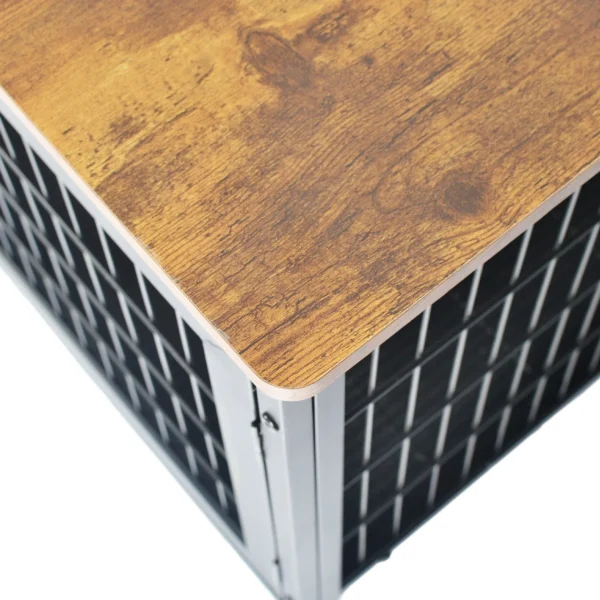 Luxury Wooden Dog Crate Furniture Wheels Dog House Kennel Pet Cages Houses