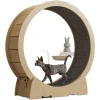 Cat Running Wheel Treadmill Roller Fitness Sports Solid Wood Multi-Layer Toy Climbing Frame Cool Walking Machine