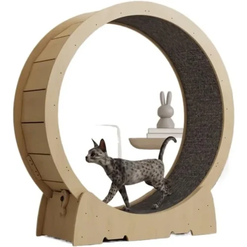 Cat Running Wheel Treadmill Roller Fitness Sports Solid Wood Multi-Layer Toy Climbing Frame Cool Walking Machine