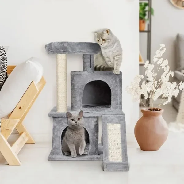 Cat Tree Tower with Scratching Posts - Kittens House Furniture Trees