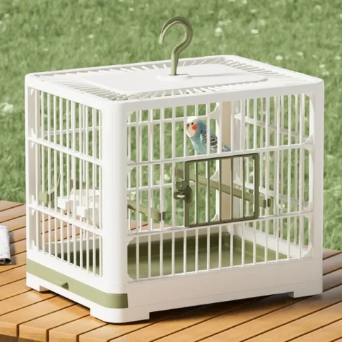 Portable Bird Container Bird Travel Carrier Bird Cage with Handle Large Space Breathable Foldable
