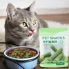 Cat Grass Sticks Grass Chewing Stick Freeze Dried Snacks Hairball Removal Mouth Health Teething Stick Natural Teeth Cleaner