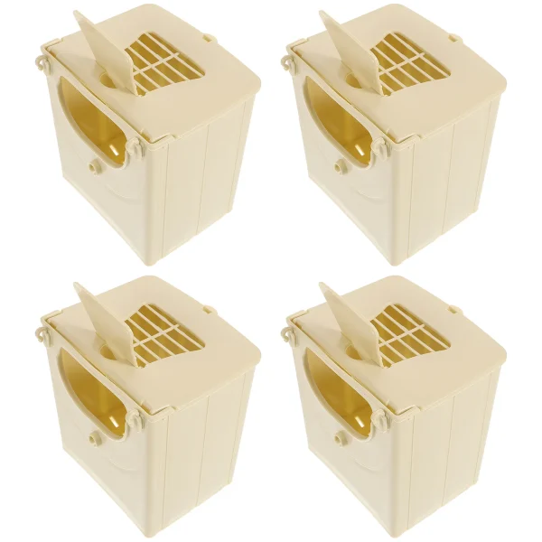 4 Pcs Bird Breeding Box Nesting Hut Plastic House Incubation Cage Nests Pet Travel Baby Boxes Roosting Case Breeding Accessories