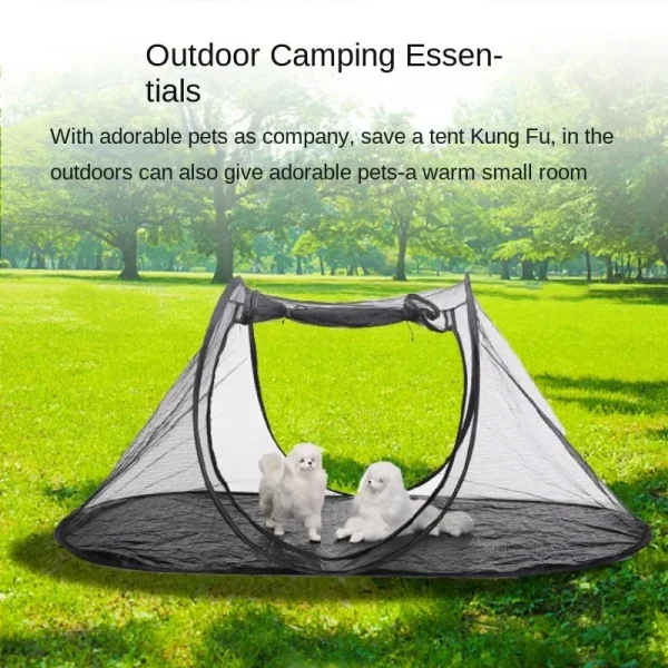 Camping cat and dog tent foldable pet fence, outdoor travel camping portable breathable cat and dog house, pet tent
