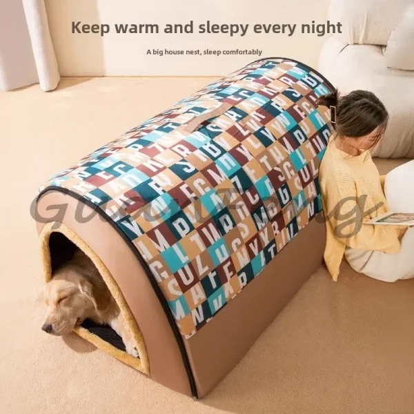 Dog Kennel, Winter Warmth, Large Dog, Super Large Dog House, Enclosed House, Removable and Washable in Winter