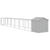 Galvanized Steel Dog House Light Grey 46.1x320.9x48.4 inches