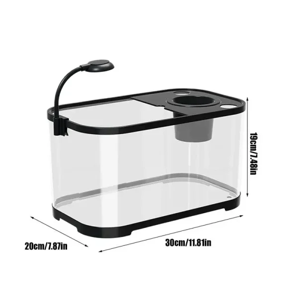 Betta Fish Smart Tank With Filtration And Lights Aquarium Kit Starter Aquarium Fish Bowl For Betta Tortoise Frog
