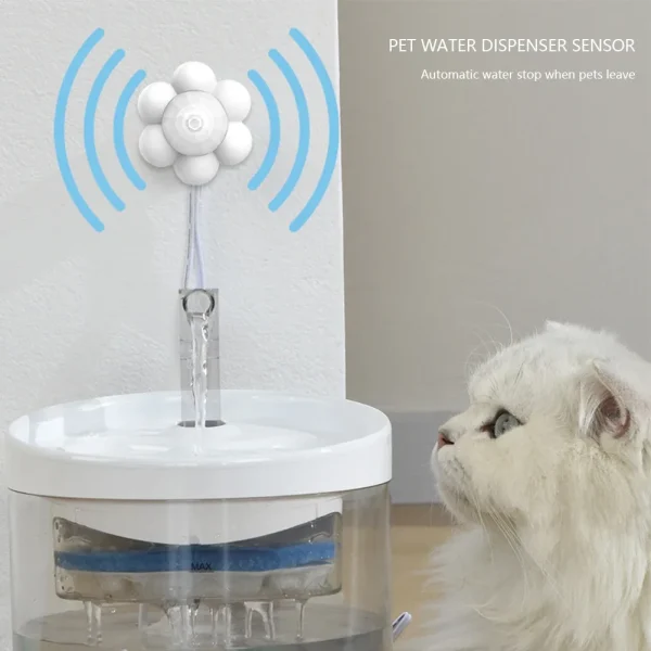 Pet Water Dispenser Motion Sensor with USB Interface Automatic Start Stop Cats Dispenser Portable Universal Pet Accessories