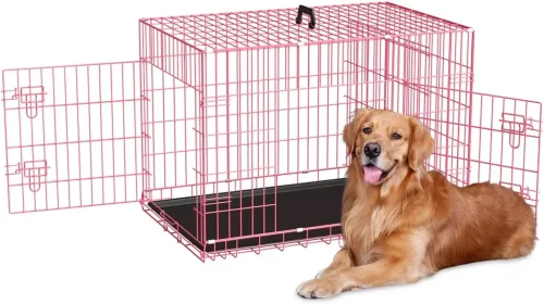 48 inch dog cage dog house folding metal wire dog cage