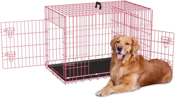 48 inch dog cage dog house folding metal wire dog cage