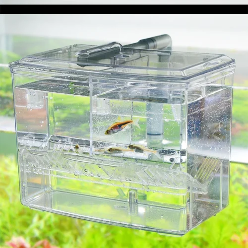 1.25L 2.5L Aquarium Fish Breeding Box for Fish Tank External Hanging Pneumatic Hatching Incubator Breeder Box Protector Pets