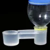 Plastic Pet Bird Drinker Feeder Water Bottle Cup Cat Chicken Pigeon Parrot Hamster Double Nozzle Water Guide For Family Garden