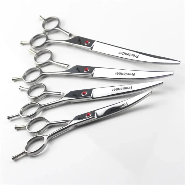 9inch 8" 7.0" Professional Japan Stainless Steel Pet Grooming Scissors Curved Hair Scissors For Cat And Dog Barber Shears